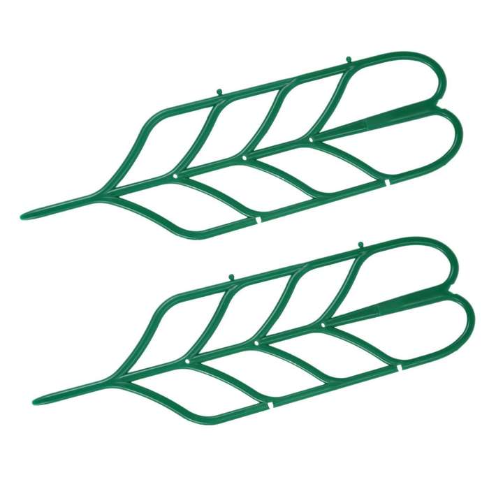 3pcs Mini Diy Leaf Shape Garden Trellis Plants Lattice Pots Supports