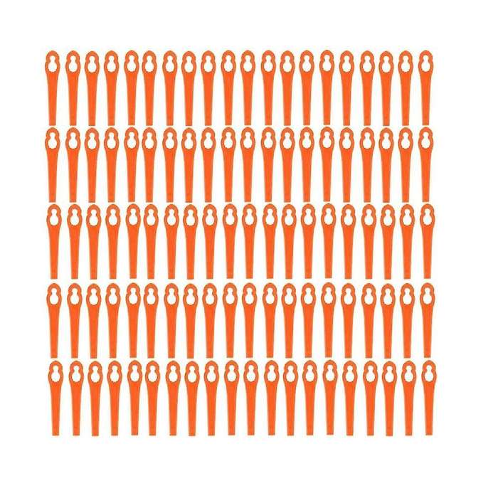 100pcs 8.3cm Plastic Grass Trimmer Blade Replacement Blades Lawn