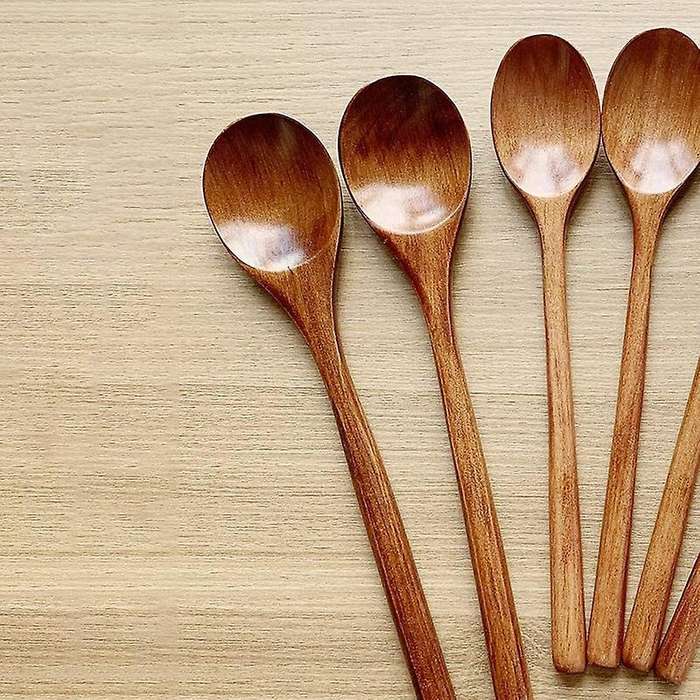 Cooking Utensils Wooden Spoon, Long Handle 6-piece Kitchen Utensil