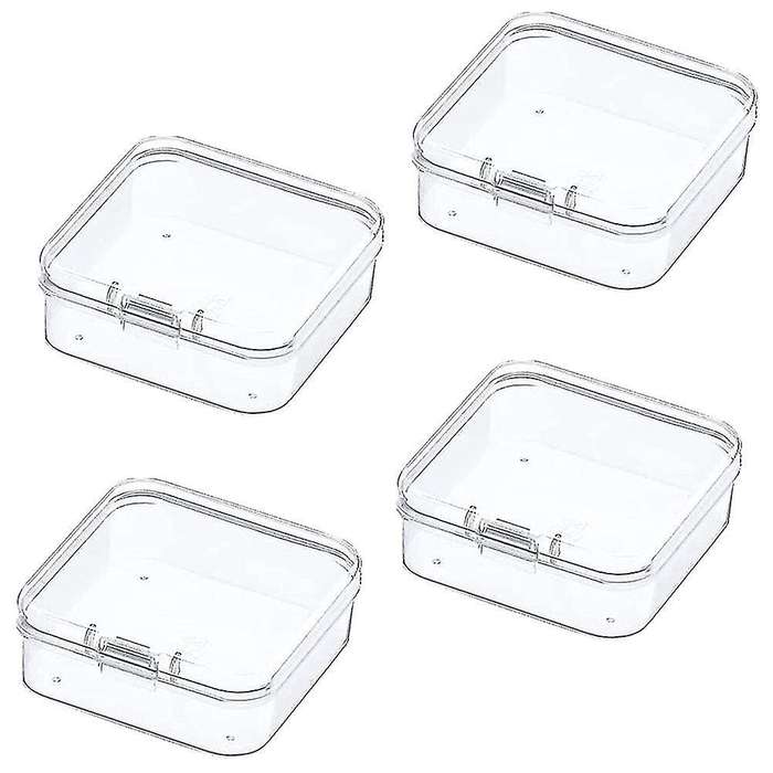 Clear Plastic Beads Storage Containers Box Storage Containers ,4 Pcs