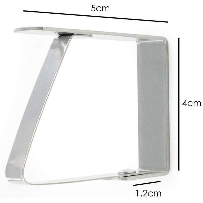 12 Pcs Stainless Steel 5x4cm Tablecloth Clip for Holiday Table/buffet