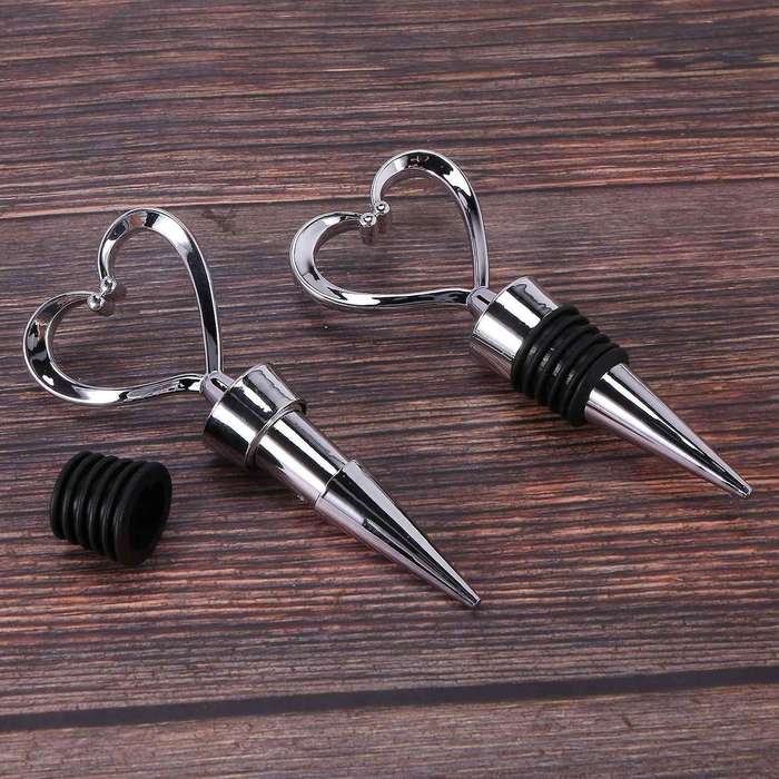 4pcs Heart Wine Bottle Stoppers, for Sealing Wine, Beer - Wine Corks