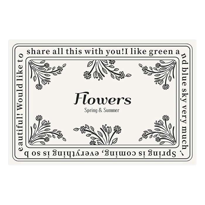 Rectangle Bath Shower Mat Doormat Absorbent Flower(b,40x60cm)