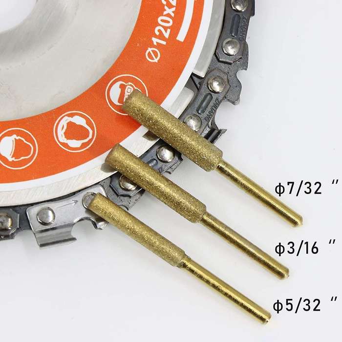 12 Pcs Grind Bit Sharpening Saw Chains 4.0mm for Grind Jade Glass