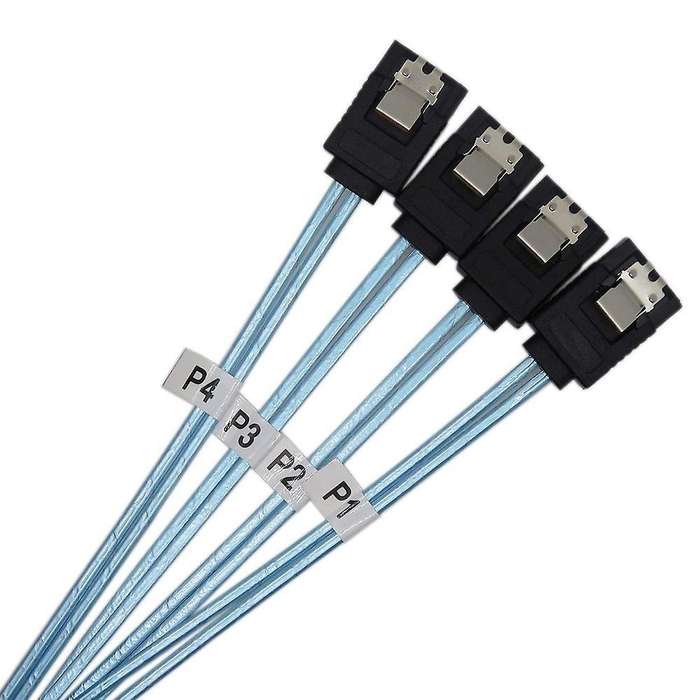 Sas Cable Sata Cable High Speed 6gbps 4 Ports for Server 0.5 Meter