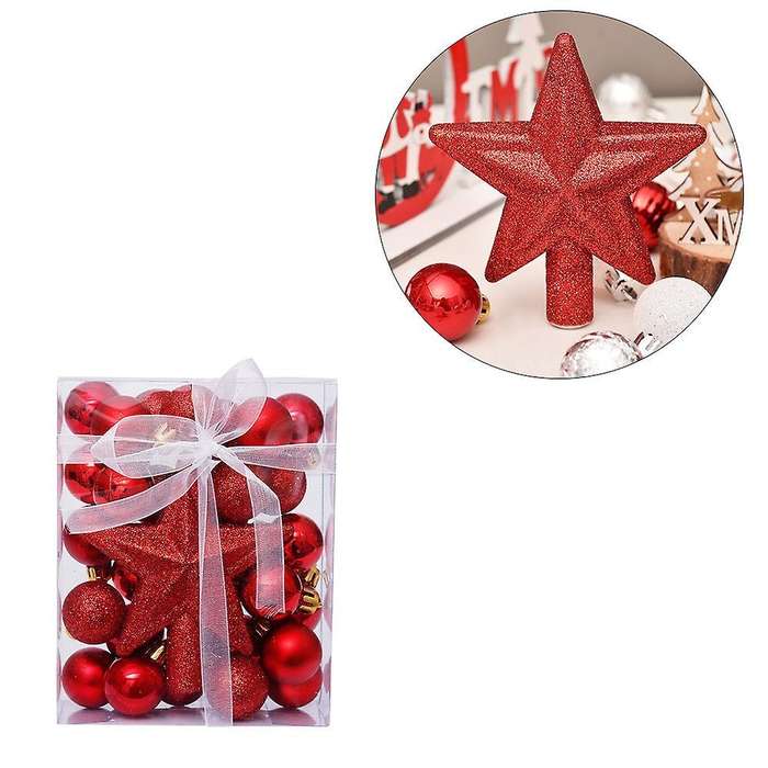 30pcs Glitter Christmas Tree Ball Baubles Colorful Xmas Party Decor,d