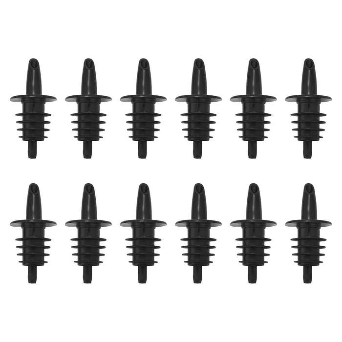 12pcs Plastic Free Flow Liquor Spirit Bottle Pourer Bar Wine Cocktail Drinks