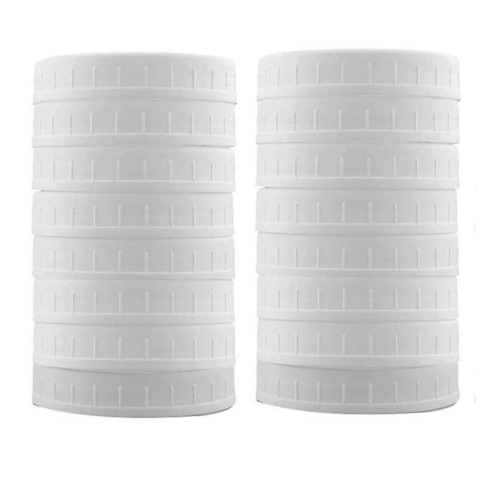 16 Pack Regular Mouth Mason Jar Lids,plastic Storage Caps for Canning