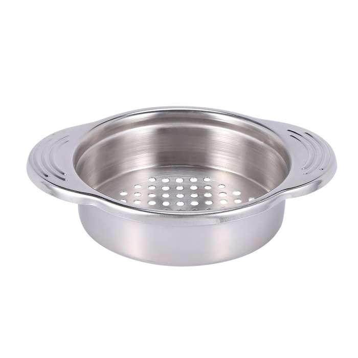 Stainless Steel Food Can Strainer Sieve Tuna Press Lid Oil Drainer