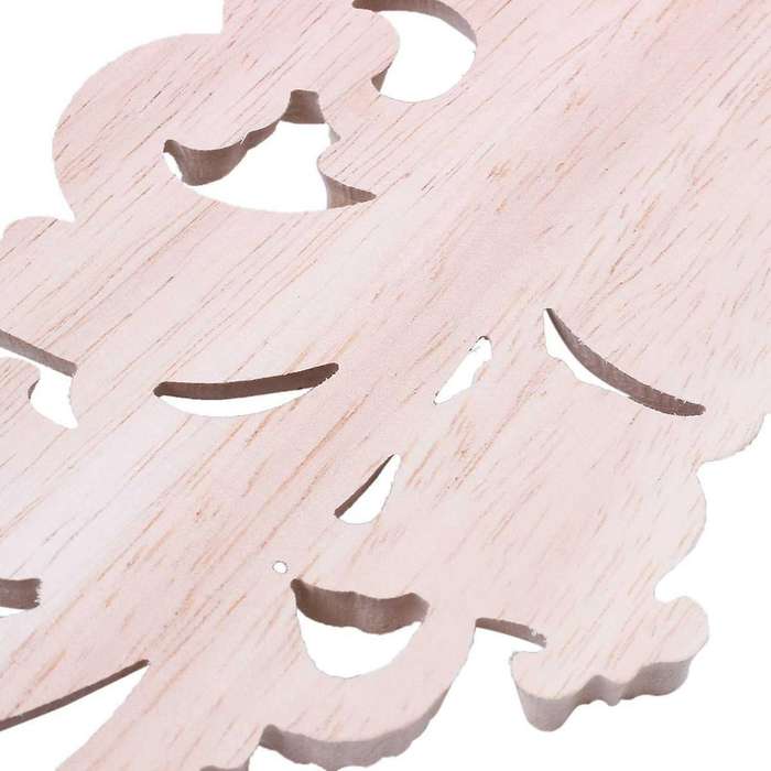 1 X Rubber Wood Oak Carved Corner Onlay Applique Type:5 Size:45x12cm
