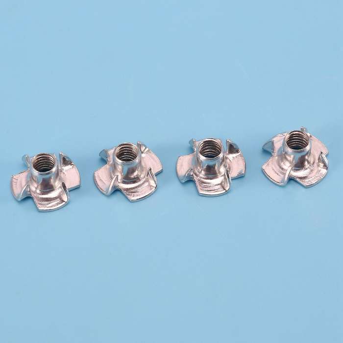 Set Of Assorted Four Prong Nuts Metal Coating (m5 100pcs)