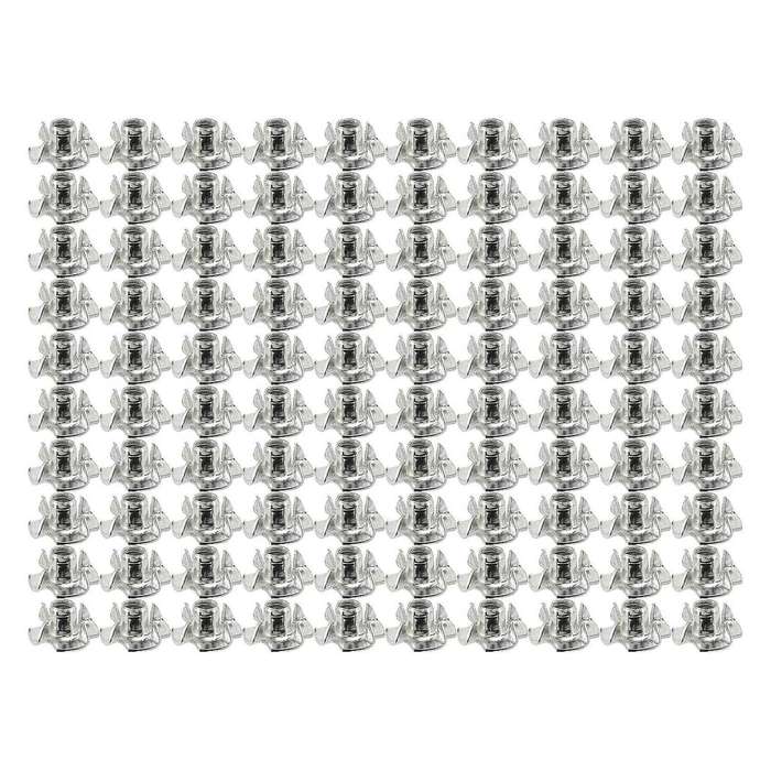 Set Of Assorted Four Prong Nuts Metal Coating (m5 100pcs)