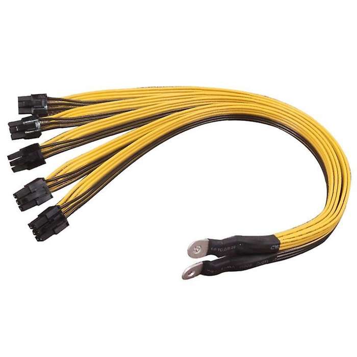 5x Pci-e Pcie 6pin Gpu Graphics-card Splitter Power Cable for Btc P3