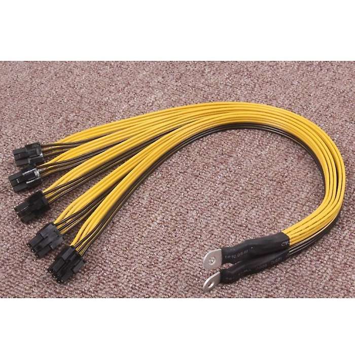 5x Pci-e Pcie 6pin Gpu Graphics-card Splitter Power Cable for Btc P3