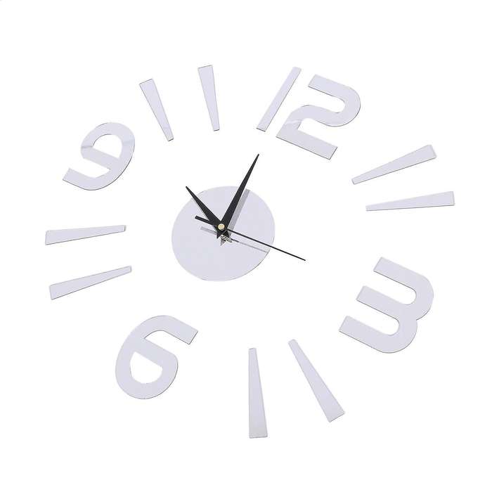 Quartz Wall Clock Clocks Horloge Watch Acrylic Mirror Stickers Silver