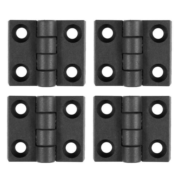 4pcs 63mm X 50mm Cabinet Plastic Hinge Door Hinges Hinge Black