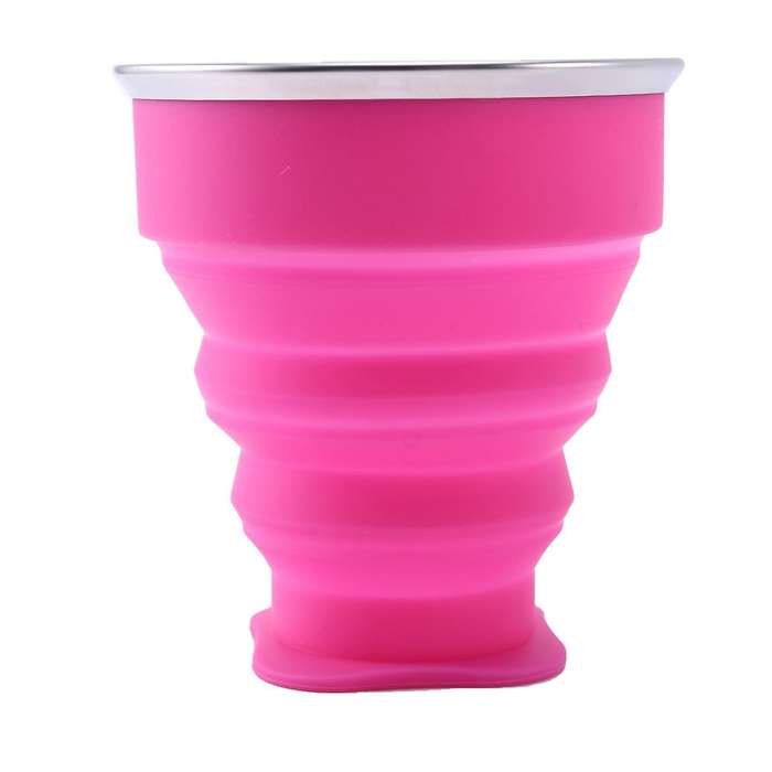 Silicone Retractable Folding Cup 1 Collapsible Travel Camping 200ml