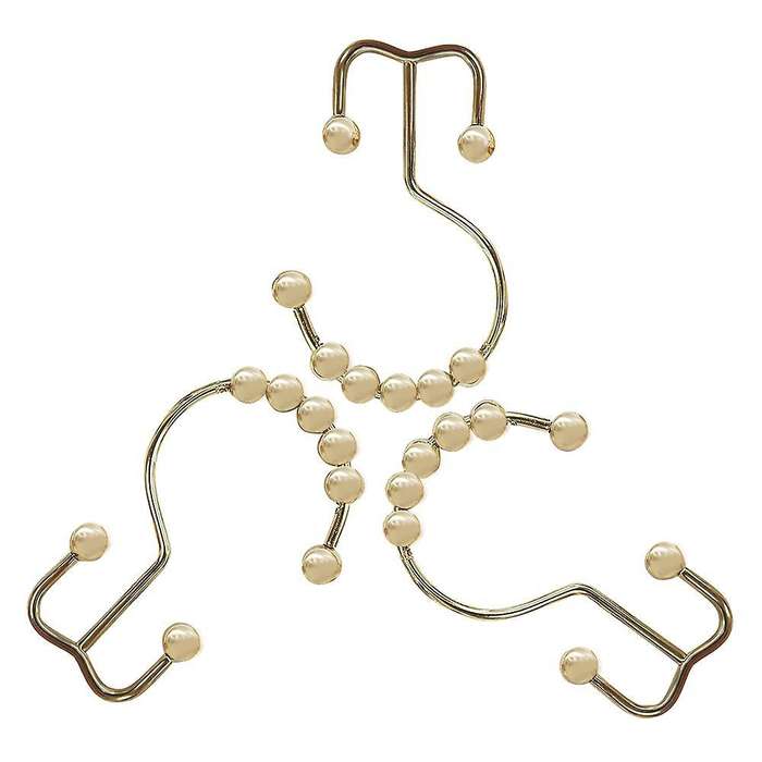 Shower Curtain Rings Hook Set Of 12,rust Proof Double Glide Roller