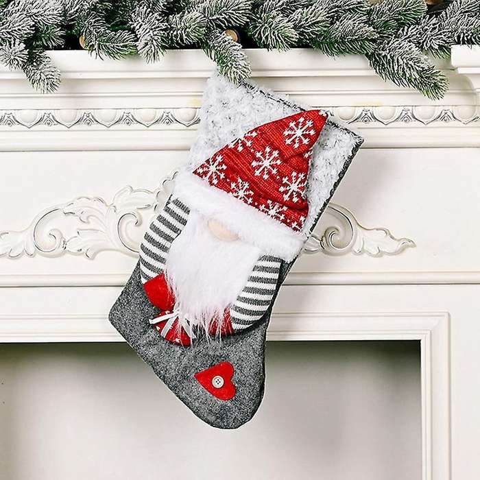 Gnomes Santa Christmas Stockings for Family Christmas Decoration - A