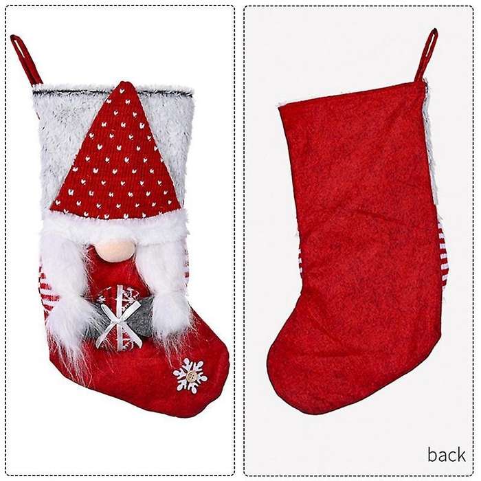 Gnomes Santa Christmas Stockings for Family Christmas Decoration - A