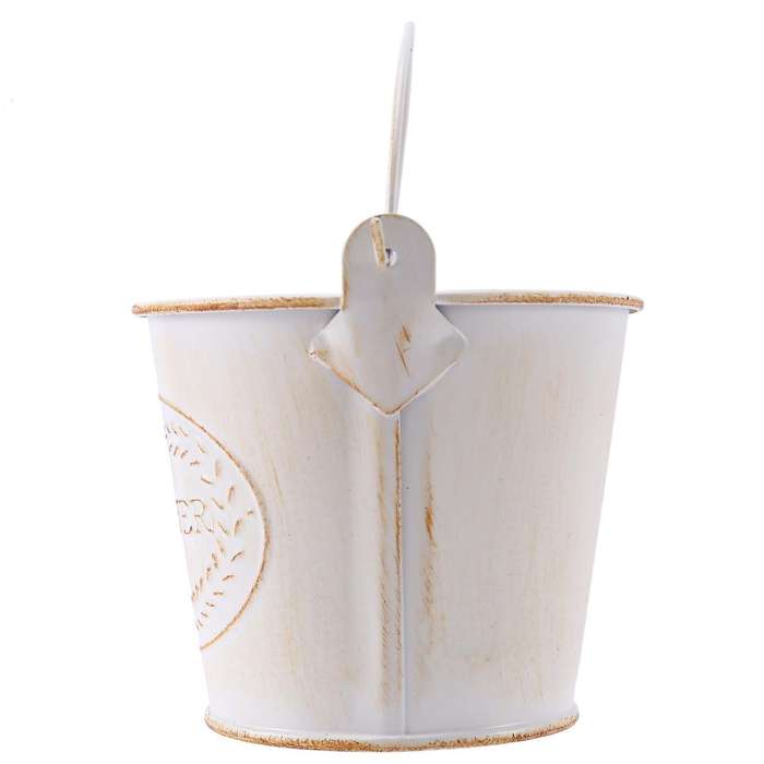 Shabby Chic Iron Flower Buckets Plants Planter Pot Bucket
