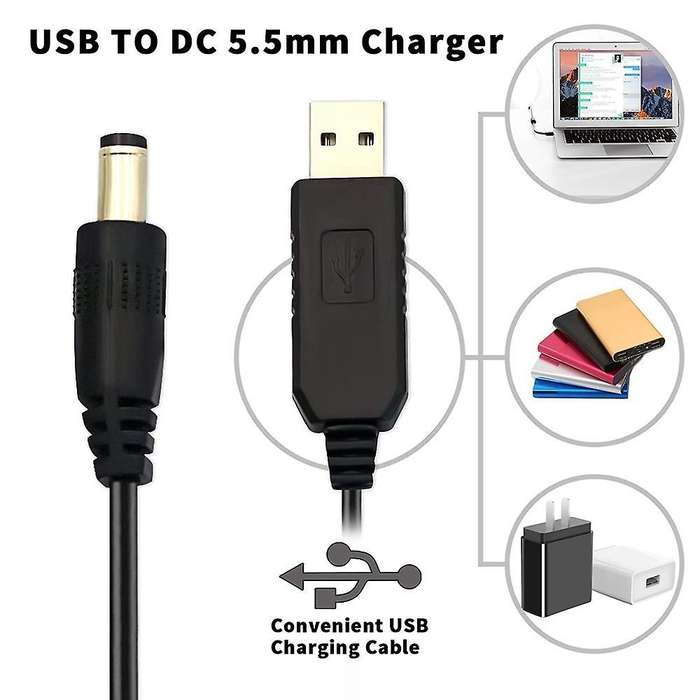 4pcs Usb Dc 5v to Dc 12v Step Up Converter Cable
