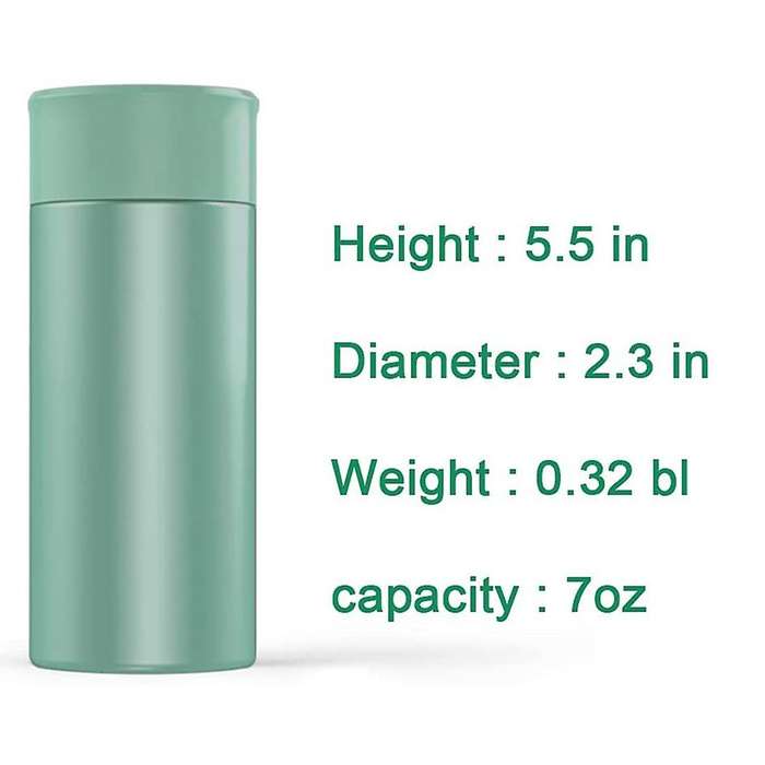 Cute Water Bottle-insulated Vacuum Vial-leakproof & Anti-spill,green