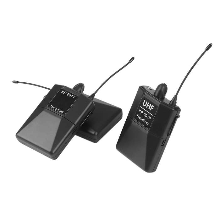 Audio Uhf Wireless Microphone for Dslr Camera Interview, One for Two