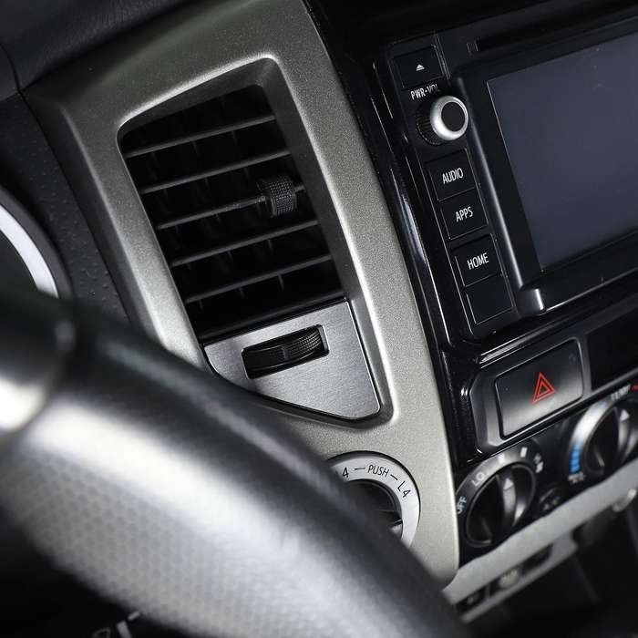 For Toyota Tacoma Car Central Control Air Outlet Dial Silver