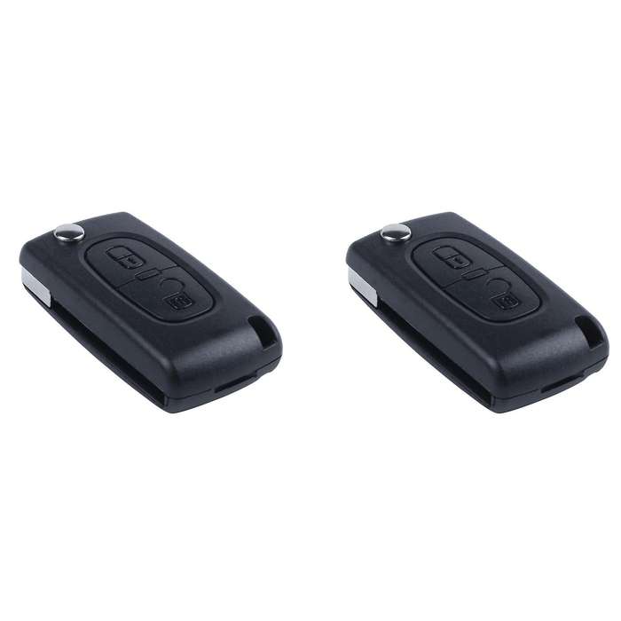 Remote Car Key Case for Citroen C2 C3 C4 C5 C6 C8 2 Buttons Black