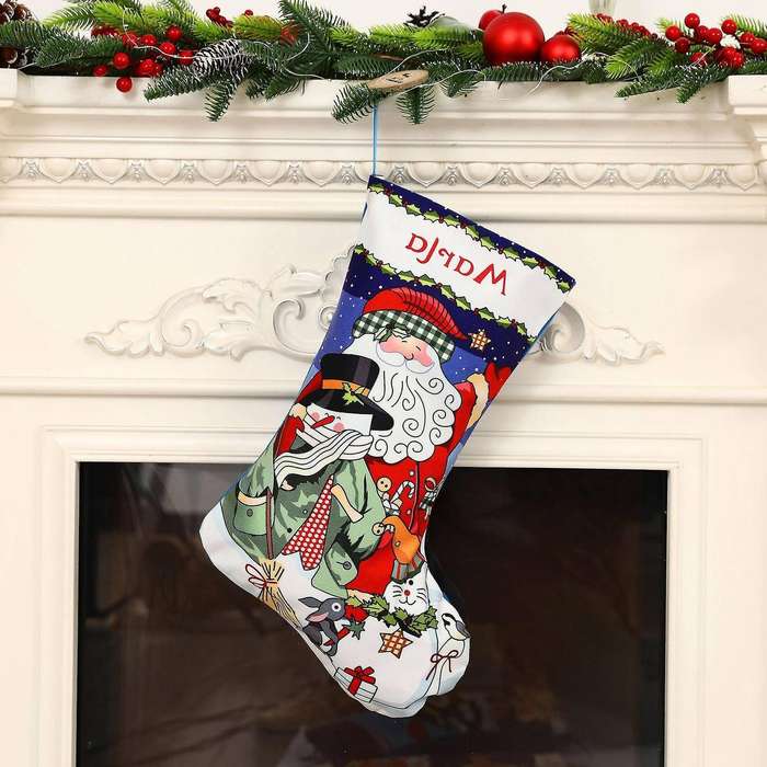 Large Christmas Stockings, Fireplace Christmas Tree, Santa Claus