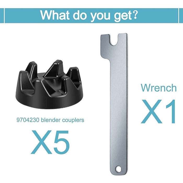 5 Pieces 9704230 Mixer Parts Mixer Coupler Rubber Gear Coupler