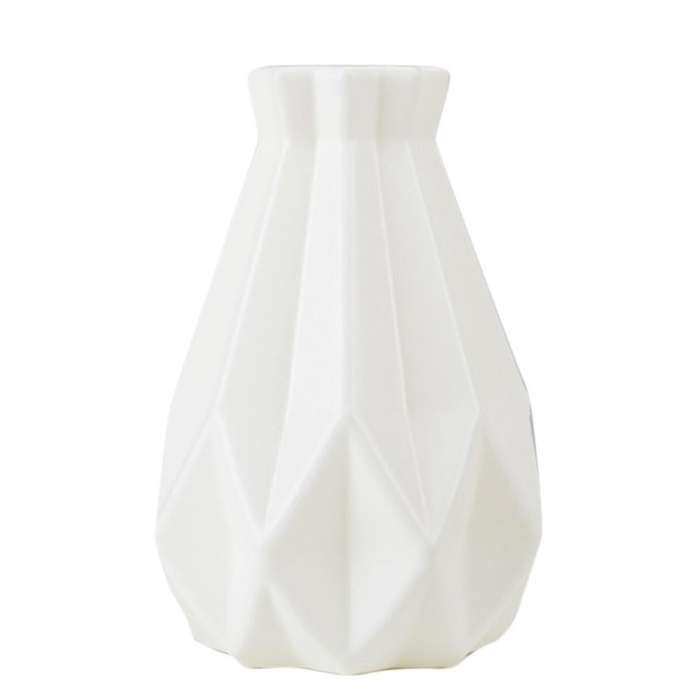 Flower Vase Plastic Vase Home Living Room Decoration Ornament,white