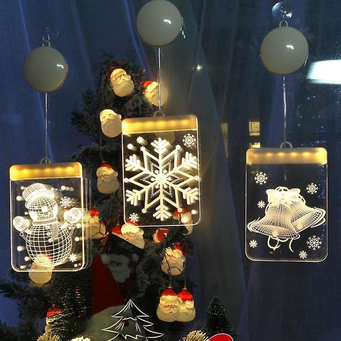 Christmas Window Light for Wall Windows Pathway Patio Bedroom Decor B