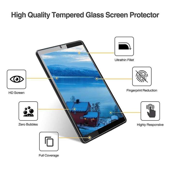 Tempered Glass Screen for Lenovo Tab M8(8 Inch),9 Hardness Hd(2 Pcs)