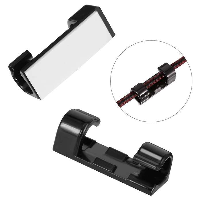100pcs Cable Clips Cable Tidy Wire Holder Organiser Black