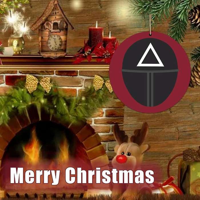 Squid Game Sticker Squid Game Sign Christmas Pendant Decoration