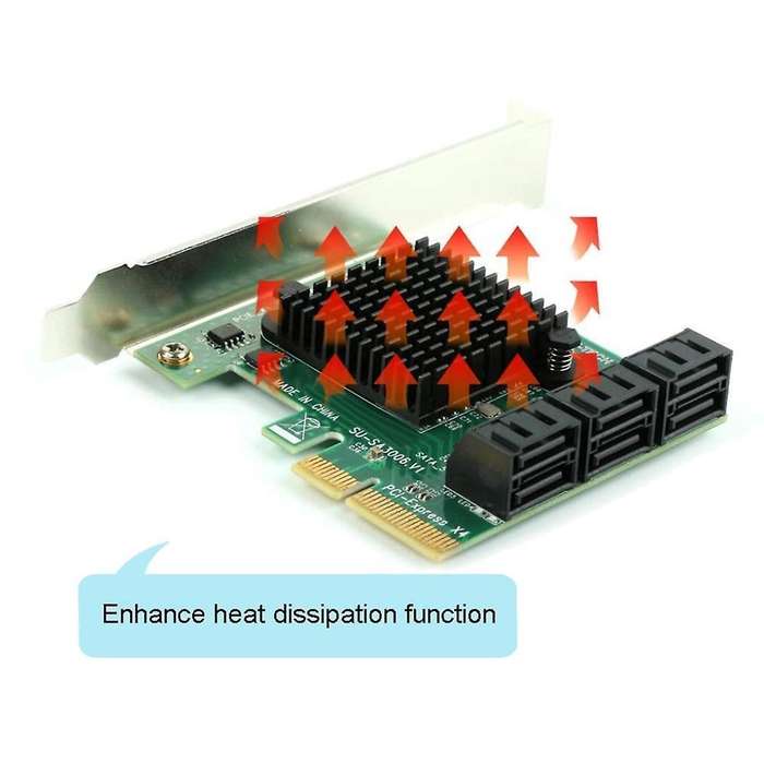 Sata 3.0 Card,sata Controller Pcie Card, Support 6 Sata 3.0 Devices