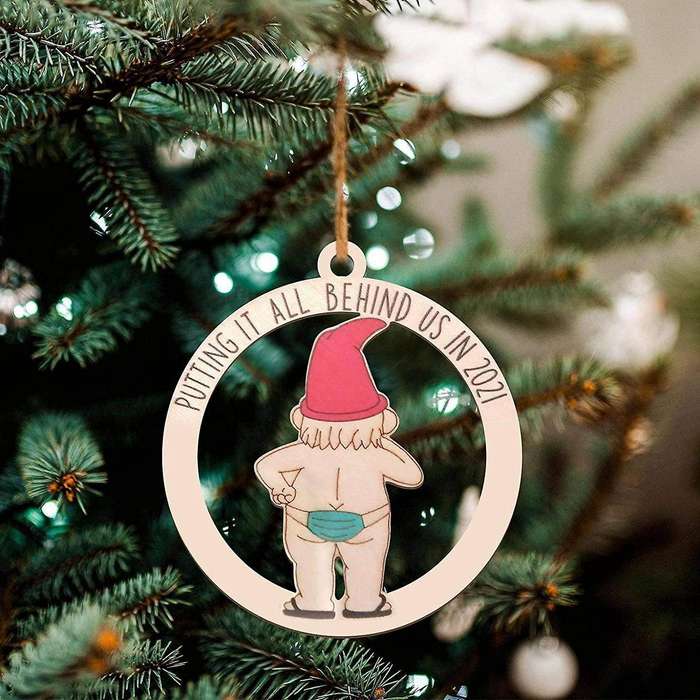 Wooden Hollow Carving Hanging Decor, for Christmas Tree, Wall, A