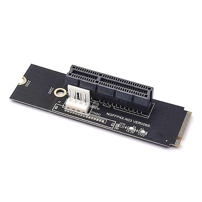 2pcs Ngff M.2 to Pci-e 4x Riser Card Express 1x to 16x Adapter Card