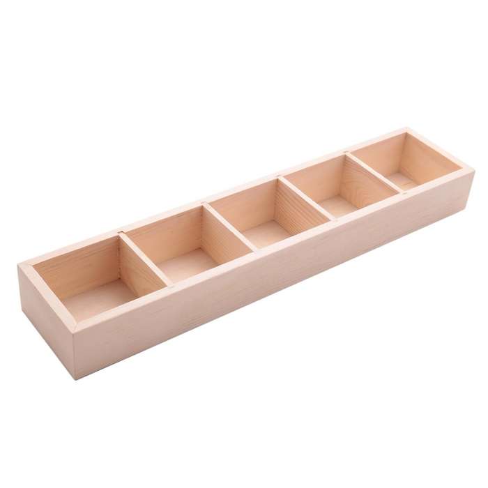Wooden Box Succulent Plant Flower Pot 5 Grid