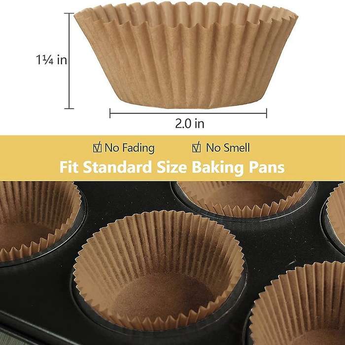 Cupcake Liners Standard Size for Baking, 200 Count Muffin Cups