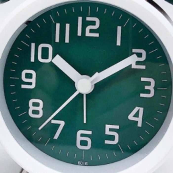 Style Alarm Clock with Twin Bell Bedside Desk and Shelf Clock Green