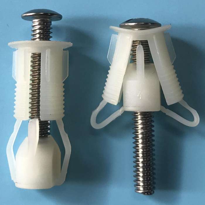2pcs Toilet Cover Screws Well Nut Pan Fixing for Toilet Seat Hinges