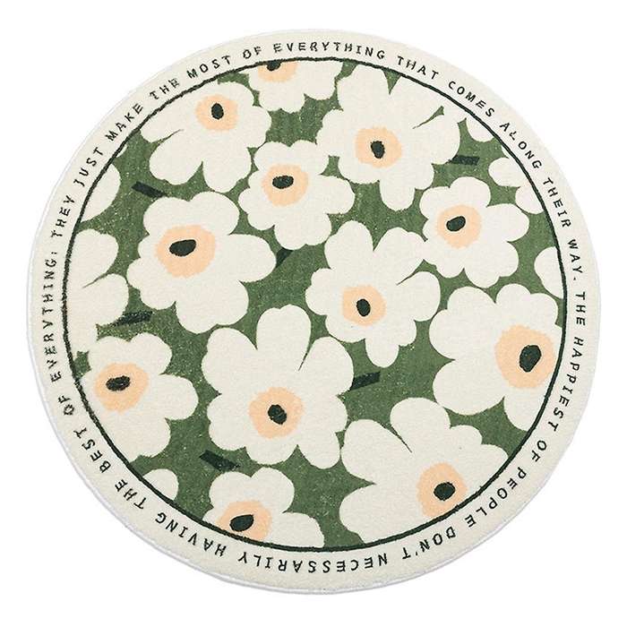 Nordic Living Room Carpet Non-slip Bedroom Round Carpets -60cm