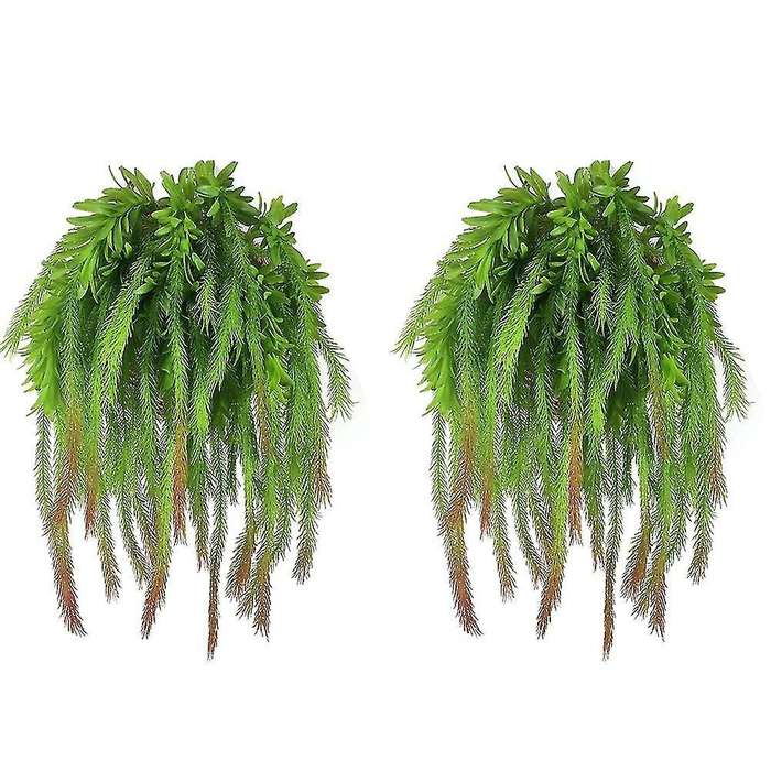 Real Touch Artificial Air Grass Green Leaves Home Green Outdoor Red
