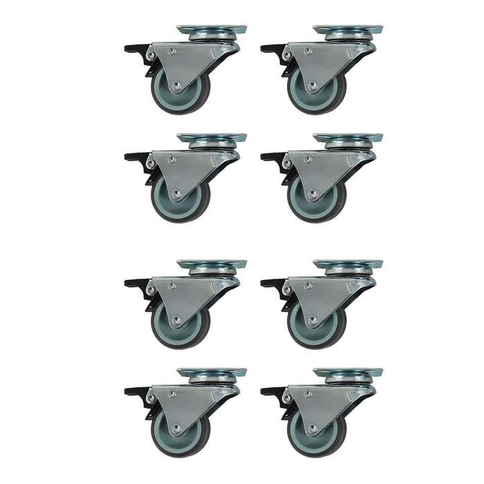 4 X Swivel Castor Wheels 50mm with Brake for Trolley Furniture