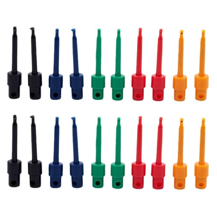 Lot De 10 Grande Taille Ronde Crochet Simple Clip Sonde De Test