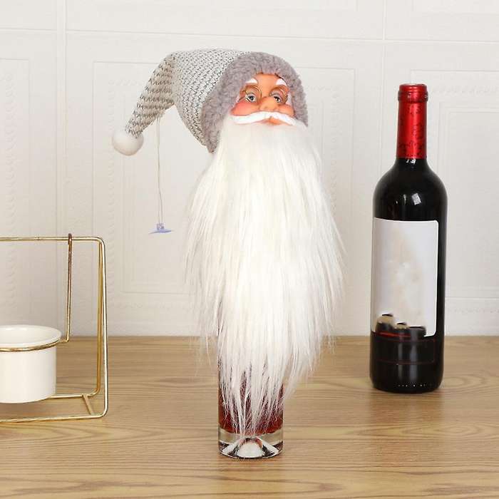Decorations Red Wine Bottle Cover Santa Snowman Hold Wine Set B