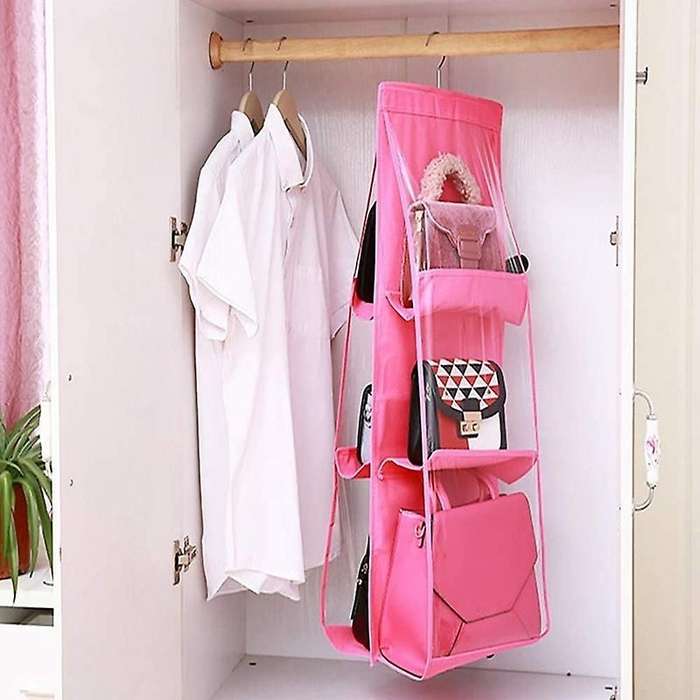 Hanging Closet Organizer, Hanging Handbag Purse Organizer (blue)